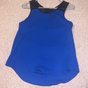 Royal blue and black tank